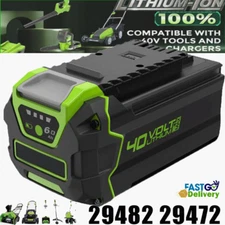 Battery 40V 6000mAh For Greenworks G-MAX Lithium 29472 29462 29252 20202 40 Volt