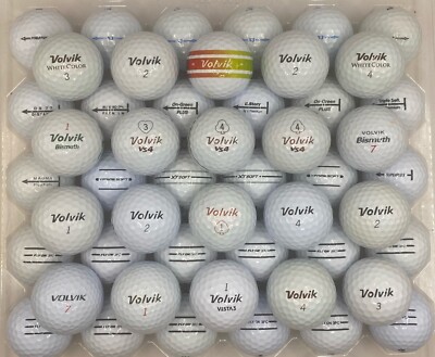 Volvik White Assorted Golf Balls-Lot of 50-4A/5A High Grade-See Pix