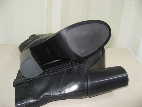 NEW KATE SPADE Baise Pull-On Black Calf Leather Boot 4" Stacked Heel US 10 $375 - Picture 9 of 12