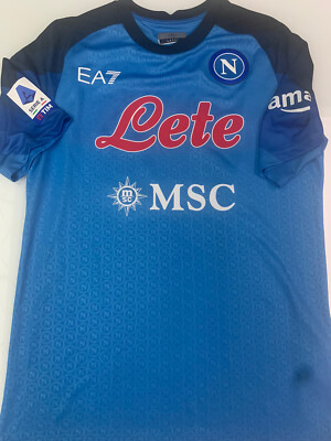 Maglia Napoli Home Match Worn Kvaratskhelia 77 Serie A 22/23