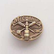 Vintage Bronze Plated Mechanic Trades Tradesman Belt Buckle