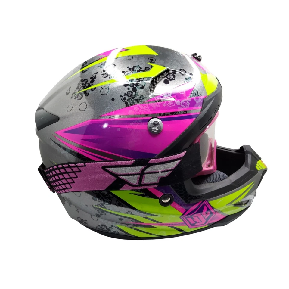 Casco de motocicleta para mujer HJC CL-X7 Pop N Lock rosa con gafas talla L desinfectante Foto 3 de 4