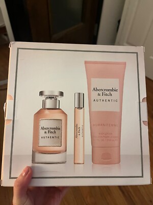 Abercrombie & Fitch Authentic perfume 3.4 Fl Oz women's 6.7 Lotion 3 Piece Set
