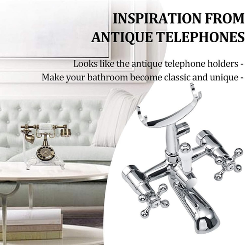 Wasserrhythm Bath Mixer Taps with Shower Attachment Victorian Traditional Teleph - Picture 3 of 8