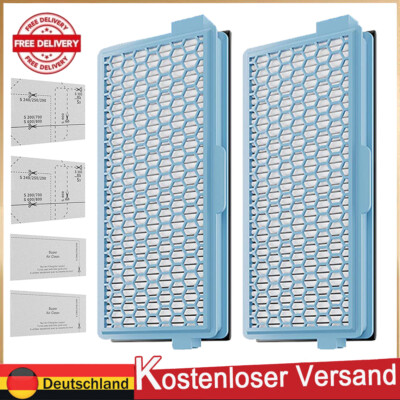 2x Blau Filter Air Clean Plus-Filter passend für Miele HEPA Air Clean SF-HA 50