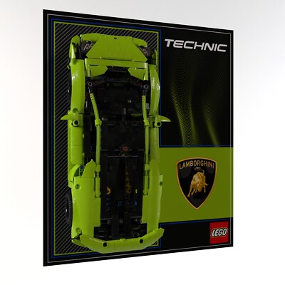 Wandvitrine für LEGO  Technic Lamborghini Huracán Tecnica 42161