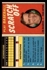 1970 Topps Scratch-Offs Baseball #13 Tim McCarver EX/MT