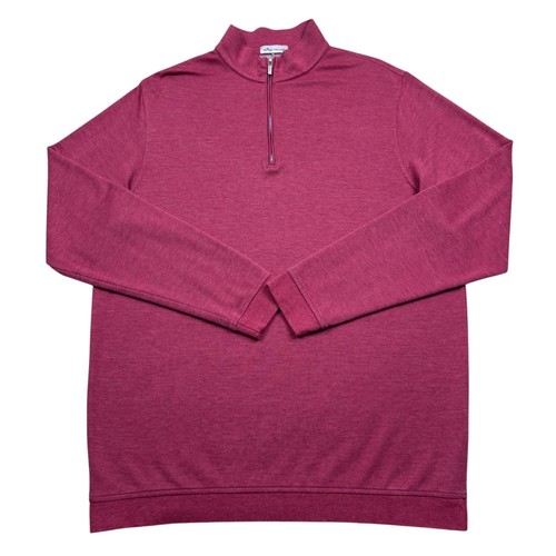 Peter Millar Men's Pink Crown Comfort Interlock 1/4 Zip Sweater Modal Size XL - 第 1/13 張圖片