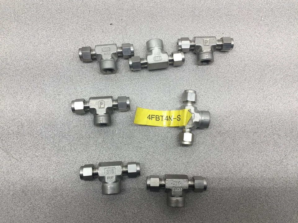 NEW NO BOX (LOT OF 7) PARKER 1/4" TUBE X 1/4" TUBE X 1/4" FNPT 4FBT4N-S - Image 2 of 4