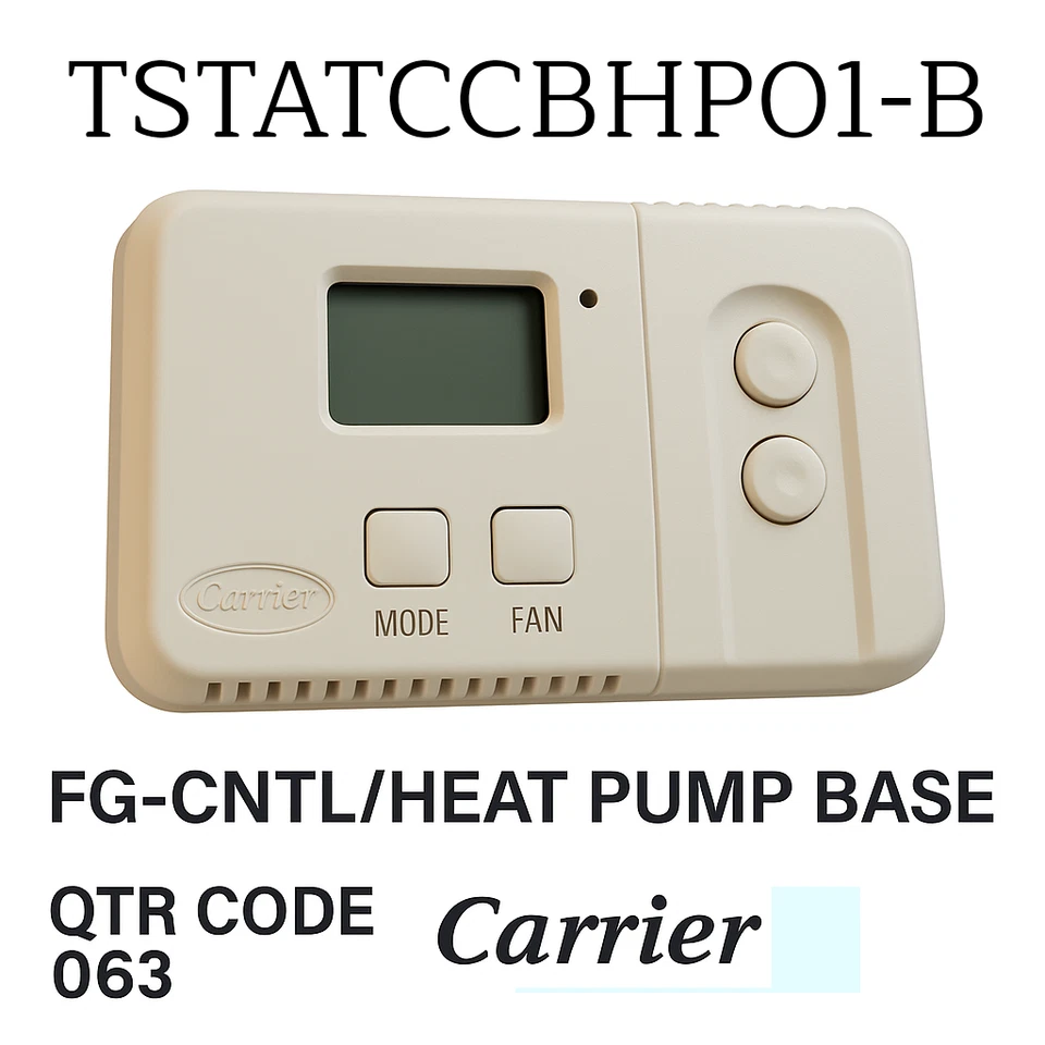 Neu Carrier TSTATCCBHP01-B nicht programmierbarer Wärmepumpenfuß Digital Thermostat - Bild 2 von 4
