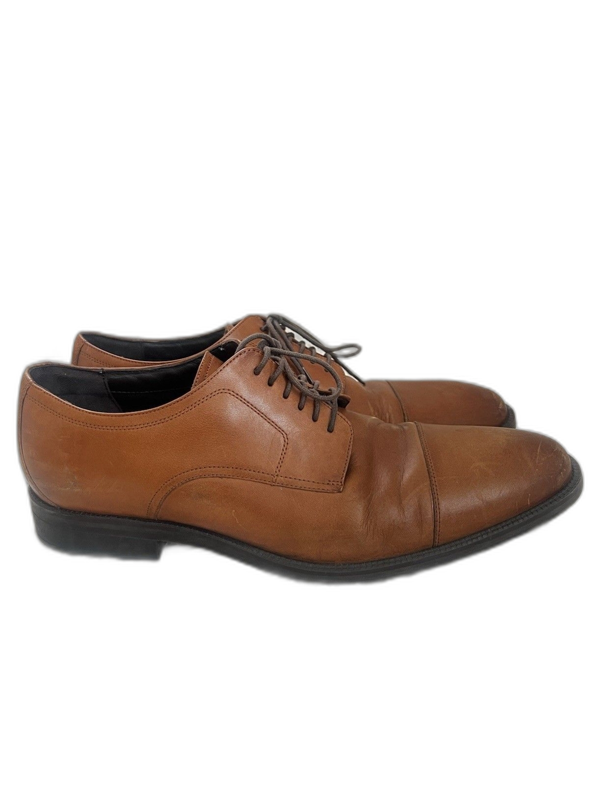 SAOLA Scarpa Oxford Cole Haan uomo 12M pelle moderna Essentials punta a cappuccio marrone LEGGI