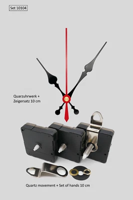 JH1668 movimento al quarzo silenzioso con set di lancette 10 cm alluminio lancette nero orologio da parete silenzioso