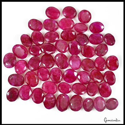 500 Ct/53 Pcs Natural Pink Red Beryl (Bixbite) Oval Cut Loose Gems Wholesale Lot