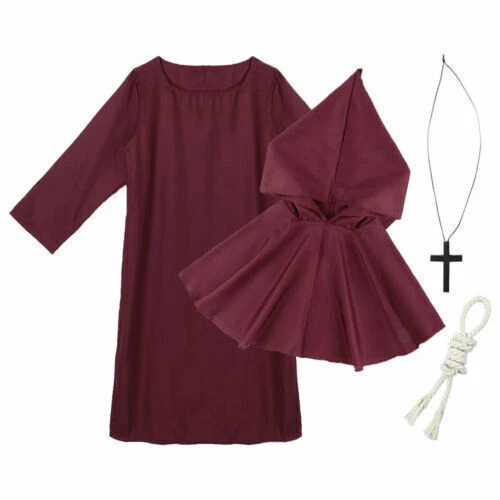 Renaissance Priester Zauberer Gewand Halloween Cosplay Kostüm Cape mit Kapuze Unisex - Bild 11 von 44