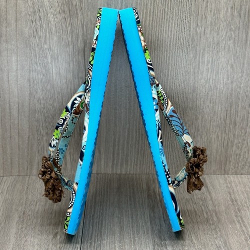 Vera Bradley Damen-Sandalen Größe 5,5 Stroh Blumen Perlen Flip-Flops geblümt blau - Bild 9 von 12