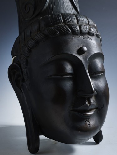 Beautiful Vintage Big Size Ceramic Buddhism Mask -Holy Buddha- Showa Period - Picture 6 of 18