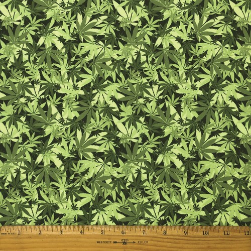 Marijuana Prints Home Decor Fabric Polyester 62" W Sold by the Yard - Picture 4 of 32