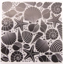 Seashell Seastar Background Plastic Embossing Folders for Card Making Journaling