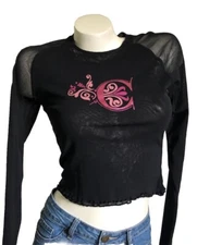 Vintage 2YK Calvin Klein Jeans  long sleeve  cropped top size small