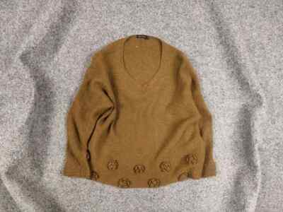 Grizas Design Light Wool Blend Fowers yellow tint Sweater