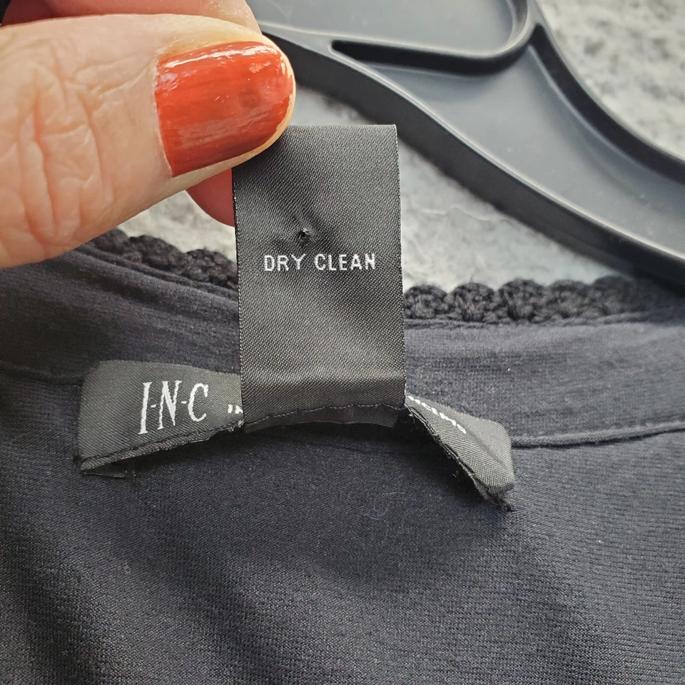 Camiseta sin mangas INC International Concepts para mujer XL multi forrada seda encaje ribete cuello en V Foto 4 de 4