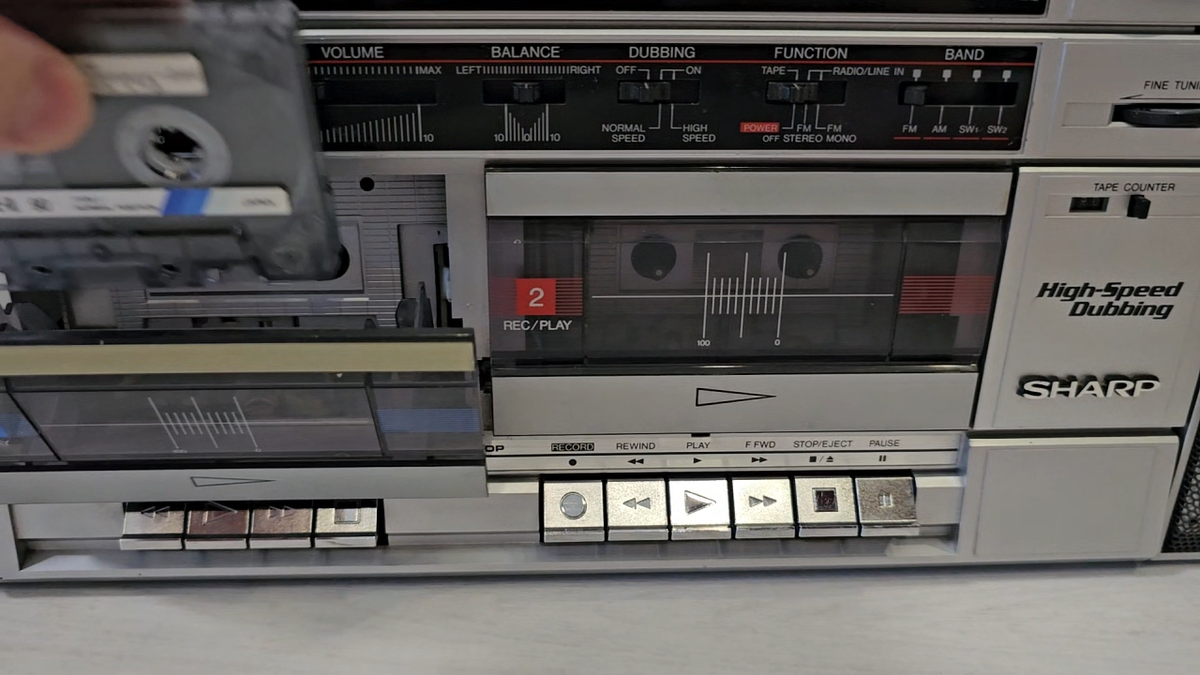 SHARP GF-206 ラジカセ シルバー ラジオ・ラジカセミニ博物館・SHARP・1