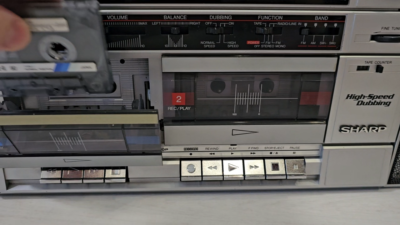 Rare SHARP GF-560Z(S) Vintage Stereo Boombox Tape Recorder 1980s