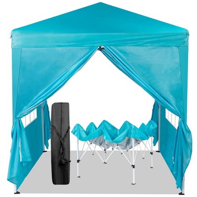  Two Doors & Two Windows Practical Waterproof Right-Angle Folding Tent Lake blue