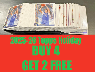 #ad 2025 26 Topps Holiday Basketball Singles You Pick Complete Your set $0.99