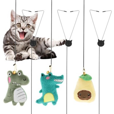 Lustiger Katzenstab Katzenteaser Spielzeug hängende Tür für Kätzchen Übung IQ Training