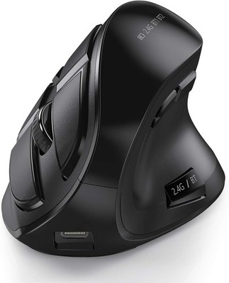 Seenda Black Ergonomic Bluetooth, Wireless, Vertical, Rechargeable Mouse NEW