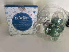 Dr. Brown's Milestones Wide-Neck Sippy Spout Bottle 2 Pack, Green  Gray - New