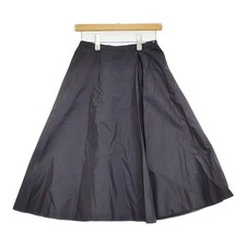 MARGARET HOWELL Silk tuck flare old tag size 2 skirt Navy 5-0905M  