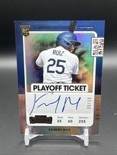 2021 Contenders Keibert Ruiz RC Rookie Rookie Ticket Auto #122 5/10