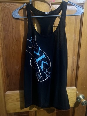 Woman s Tank Top KIK Clothing Size Large Black And Teal Excellent Condition
