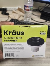 Kraus PST1-BL-C Kitchen Sink Strainer in Black