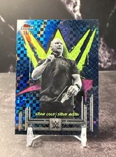 2025 Topps Finest WWE - Uncommon Stone Cold Steve Austin Blue Checkerboard 74/75