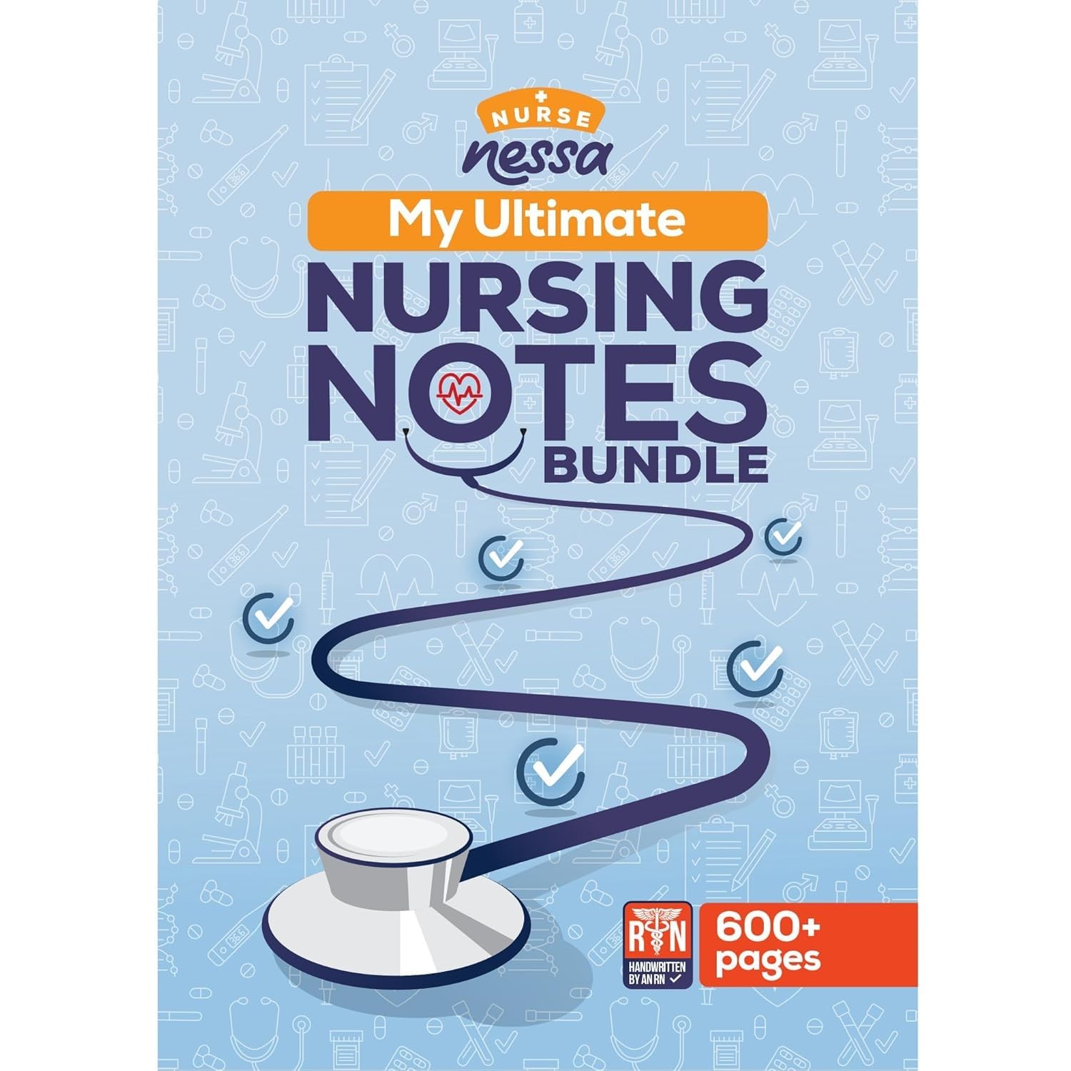 Nurse Nessa Comprehensive, Handwritten Nursing Notes 600+ Pages Designed to...