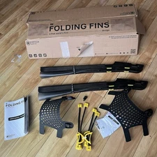 Exotech Folding Fins SCUBA Snorkeling Freediving Compact Lightweight AS IS