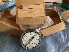 Vintage Marsh Instrument Company 0-60 PSI? Gauge Made in USA Skokie Ill Silver