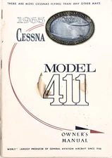 Cessna 1965 Model 411 Owner's Manual