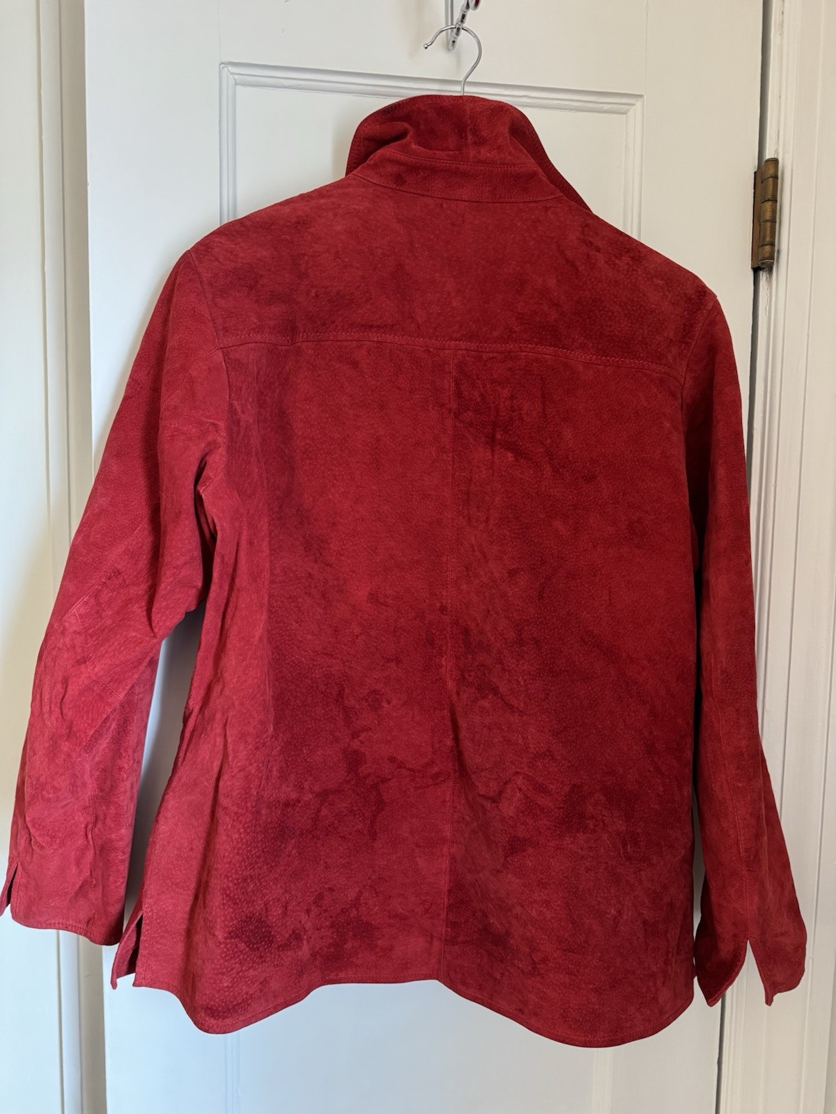 Pendleton Red Leather Collared Button Women's Mid… - image 2