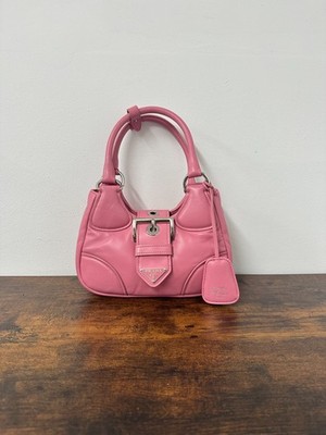 Prada Re-Edition 2002 Moon Padded Nappa Leather Shoulder Bag Geranium Pink
