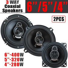 1Pair 4/5/6 Inch 3-Way Universal Car Hifi Coaxial Speaker 280W/320W/400W Auto M
