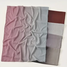 Womens Gradient Chiffon Hijab Scarf Shawl High Quality Muslim Head Wraps Soft