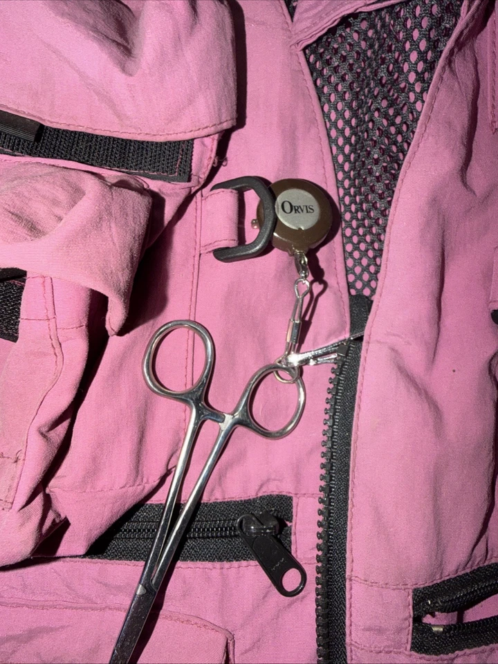 Chaleco de pesca con mosca Simms vintage cremallera completa talla grande Jackson Hole Wyoming EE. UU. Foto 3 de 4