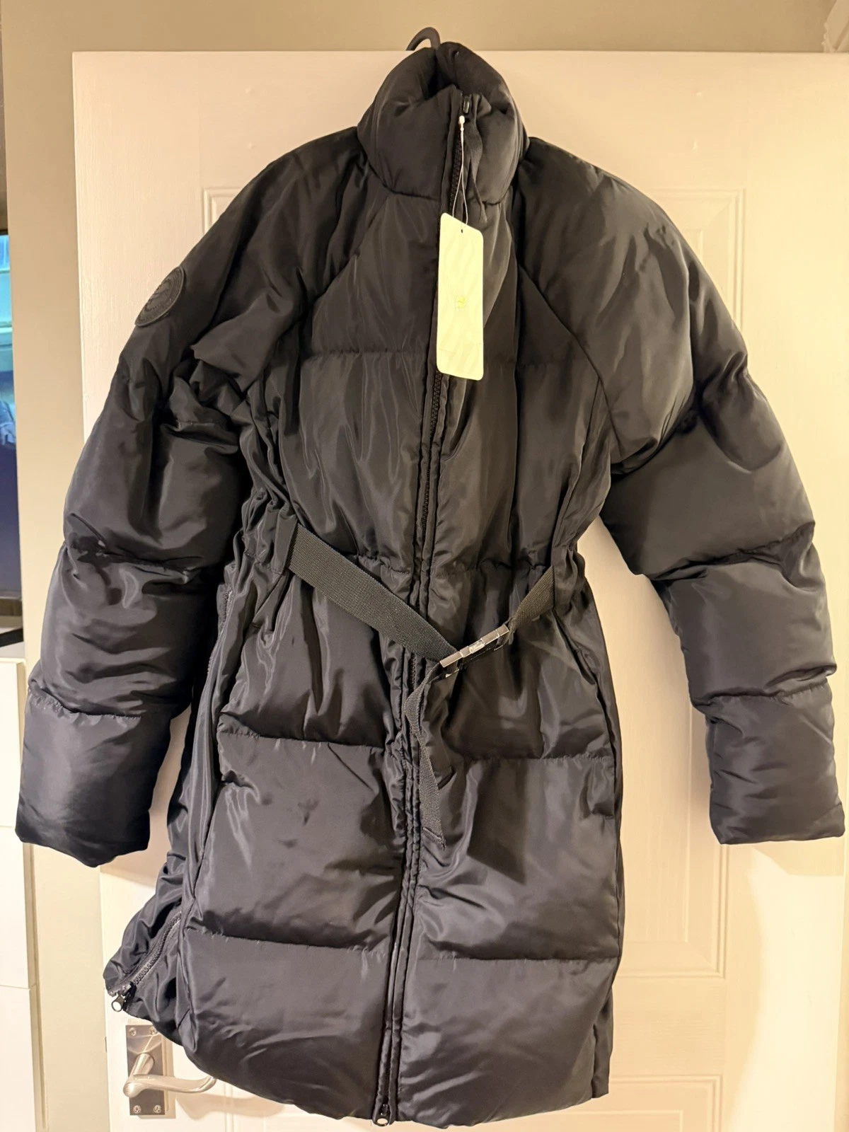 BNWT Fabletics Bryce Storm Belted Puffer Coat II Black Size XS (8) RRP£139