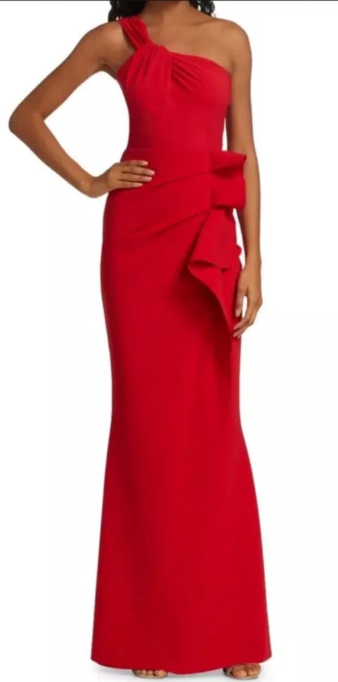 NUEVO CON ETIQUETAS Chiara Boni La Petite Robe Seki Vestido de un hombro 12 EE. UU./48IT Rojo Precio de venta sugerido por el fabricante $995 Foto 3 de 4