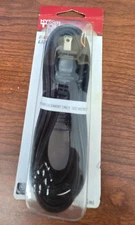 Black Lamp Cord, 8 Foot Long Replacement Repair Part, 18/2 SPT-1 Wire - 1 Pack