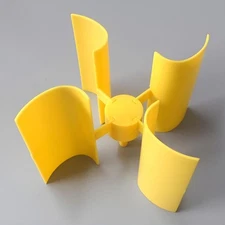H-Type 4-Blade Vertical Wind Generator DIY Kit, Yellow Model